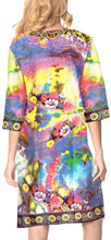 Load image into Gallery viewer, LA LEELA Digital Swimsuit Tassel Cover Up OSFM 20W-28W [2X- 4X] Multicolor_6646