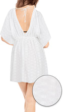 Load image into Gallery viewer, LA LEELA Cotton Women Solid Beach Bikini Cover Up OSFM 14-24 [L-3X] White_6621