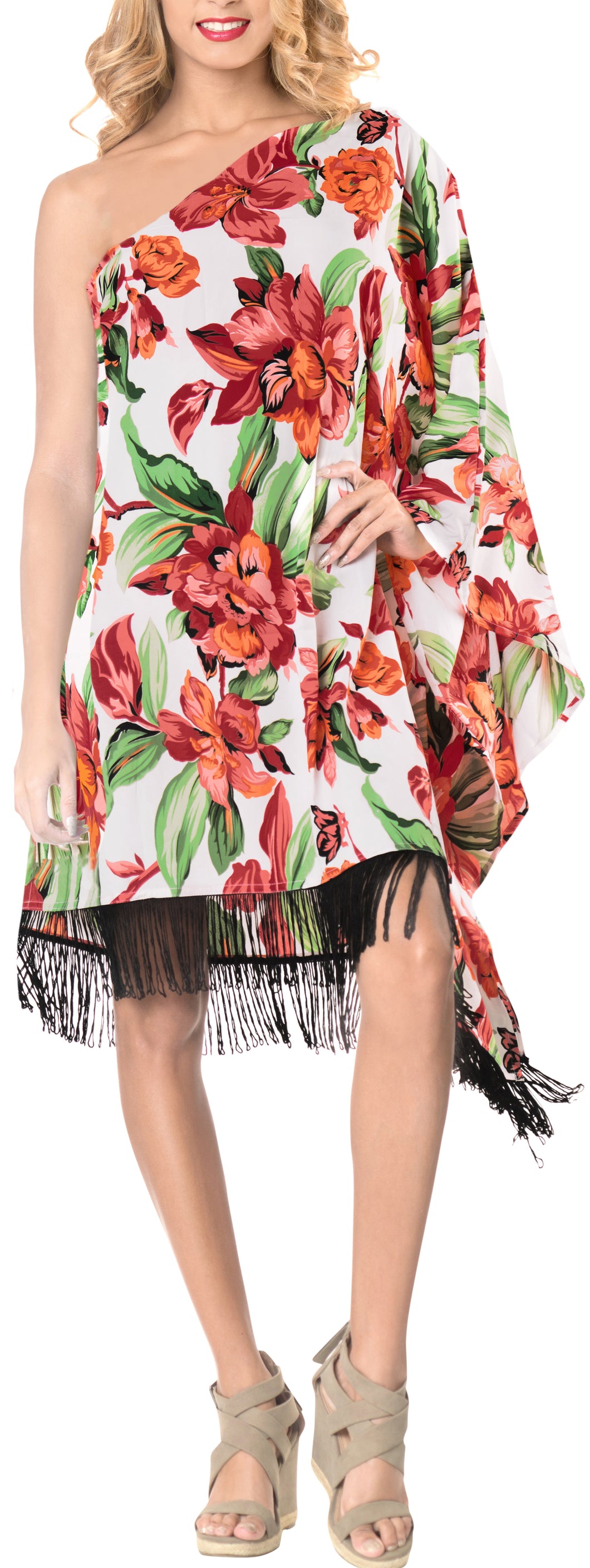 la-leela-bikni-swimwear-soft-fabric-printed-beachwear-loose-cover-up-OSFM 8-14 [M- L]-Blood Red_A421