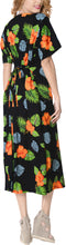 Load image into Gallery viewer, LA LEELA Printed Cover Up Blouse Women OSFM 12-16W [L- 1X] Black_6659