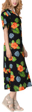 Load image into Gallery viewer, LA LEELA Printed Cover Up Blouse Women OSFM 12-16W [L- 1X] Black_6659