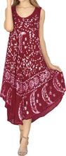 Load image into Gallery viewer, LA LEELA Girls Rayon Cover Up Short Dress Red US: 14 (L) THRU Plus Size 20W (2X)