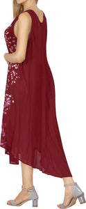 LA LEELA Girls Rayon Cover Up Short Dress Red US: 14 (L) THRU Plus Size 20W (2X)