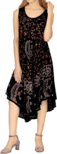 Load image into Gallery viewer, LA LEELA Girl Beach Short Dress Black Red US: 14 (L) THRU Plus Size 20W (2X)