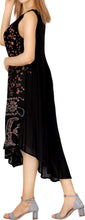 Load image into Gallery viewer, LA LEELA Girl Beach Short Dress Black Red US: 14 (L) THRU Plus Size 20W (2X)