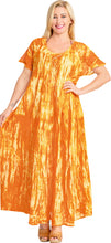 Load image into Gallery viewer, LA LEELA WOMEN&#39;S Long Rayon Tie Dye Beach Dress OSFM 14-16W [L- 1X] Orange_3550