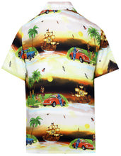 Load image into Gallery viewer, la-leela-shirt-casual-button-down-short-sleeve-beach-shirt-men-aloha-pocket-Shirt-Halloween Black_W602