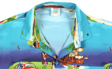 Load image into Gallery viewer, la-leela-shirt-casual-button-down-short-sleeve-beach-shirt-men-aloha-pocket-Shirt-Blue_W603