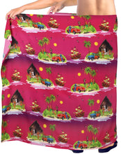 Load image into Gallery viewer, La Leela Men&#39;s Hawaiian Beach Wrap Sheer Sarong Swimming Bathing Suit Towel Beachwear Swim Pareo Cover up Long 72&quot;X42&quot;  Pink 908628