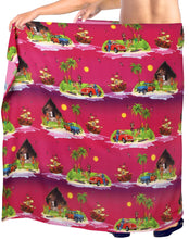 Load image into Gallery viewer, La Leela Men&#39;s Hawaiian Beach Wrap Sheer Sarong Swimming Bathing Suit Towel Beachwear Swim Pareo Cover up Long 72&quot;X42&quot;  Pink 908628