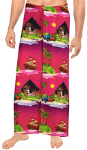 Load image into Gallery viewer, La Leela Men&#39;s Hawaiian Beach Wrap Sheer Sarong Swimming Bathing Suit Towel Beachwear Swim Pareo Cover up Long 72&quot;X42&quot;  Pink 908628