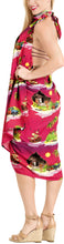 Cargar imagen en el visor de la galería, La Leela Women&#39;s Hawaiian Bikini Beach Wrap Sheer Sarong Swimming Bathing suit Beachwear Swim Dress Pareo Cover up Long 78&quot;X42&quot;  Pink 908629