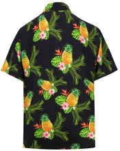 Load image into Gallery viewer, la-leela-shirt-casual-button-down-short-sleeve-beach-shirt-men-aloha-pocket-Shirt-Halloween Black_W608