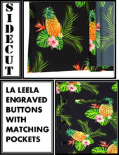 Load image into Gallery viewer, la-leela-shirt-casual-button-down-short-sleeve-beach-shirt-men-aloha-pocket-Shirt-Halloween Black_W608