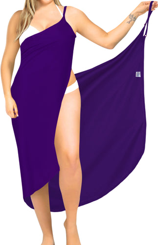 la-leela-rayon-bathing-towel-Women's-Sarong-Swimsuit-Cover-Up-Summer-Beach-Wrap-Skirt-Full-Long-Violet_A297