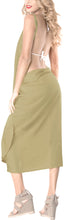 Load image into Gallery viewer, la-leela-rayon-women-swimwear-wrap-pareo-long-sarong-solid-78x34-mustard_7200