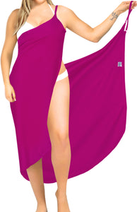 la-leela-rayon-bathing-towel-Women's-Sarong-Swimsuit-Cover-Up-Summer-Beach-Wrap-Skirt-Full-Long-Pink_A289