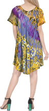 Load image into Gallery viewer, LA LEELA Girl Rayon Cover Up Short Dress Blue US: 14 (L) THRU Plus Size 20W (2X)