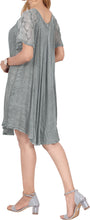 Load image into Gallery viewer, LA LEELA Girls Rayon Short Dress Drak Grey US: 14 (L) THRU Plus Size 20W (2X)