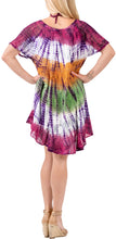 Load image into Gallery viewer, LA LEELA Women&#39;s Midi Beach Dress Regular Office Work Swing Dress Hand Tie Dye Multicolor