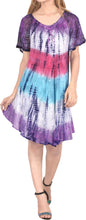 Load image into Gallery viewer, LA LEELA Girls Crusie Short Dress Pink Blue US: 14 (L) THRU Plus Size 20W (2X)