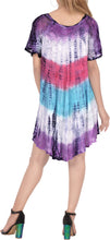 Load image into Gallery viewer, LA LEELA Girls Crusie Short Dress Pink Blue US: 14 (L) THRU Plus Size 20W (2X)