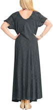 Load image into Gallery viewer, LA LEELA HAWAIIAN WOMEN&#39;S Rayon Long Beach Dress Grey_3586 OSFM 14-16W [L- 1X]