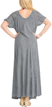 Load image into Gallery viewer, LA LEELA HAWAIIAN WOMEN&#39;S Rayon Long Beach Dress Grey_3587 OSFM 14-16W [L- 1X]