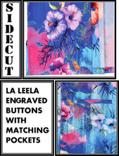 Load image into Gallery viewer, la-leela-shirt-casual-button-down-short-sleeve-beach-shirt-men-aloha-pocket-Blue_6027