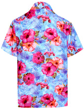 Load image into Gallery viewer, la-leela-shirt-casual-button-down-short-sleeve-beach-shirt-men-aloha-pocket-Shirt-Blue_W616