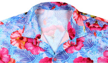 Load image into Gallery viewer, la-leela-shirt-casual-button-down-short-sleeve-beach-shirt-men-aloha-pocket-Shirt-Blue_W616