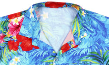 Load image into Gallery viewer, la-leela-shirt-casual-button-down-short-sleeve-beach-shirt-men-aloha-pocket-Shirt-Blue_6034
