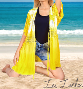 LA LEELA Women's Summer Boho Pants Hippie Clothes Yoga Outfits White_Yellow