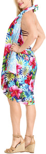 La Leela Women's Hawaiian Bikini Beach Wrap Sheer Sarong Swimming Bathing suit Beachwear Swim Dress Pareo Cover up Long 78"X42"  Multicoloured 908977