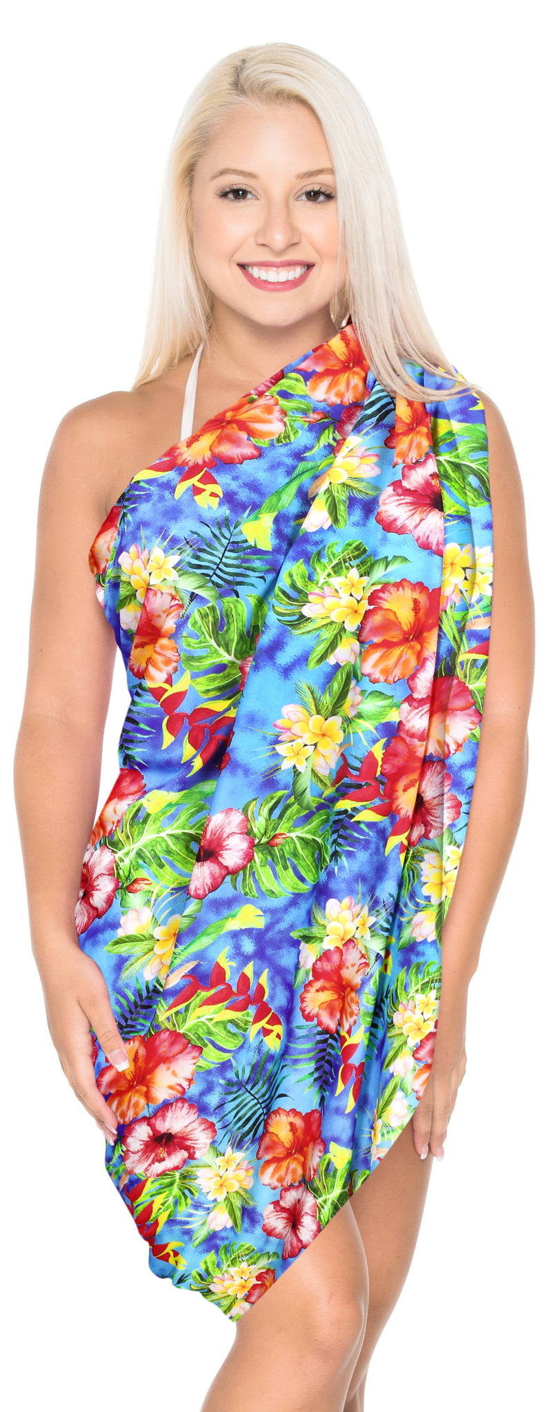 La Leela Women's Hawaiian Bikini Beach Wrap Sheer Sarong Swimming