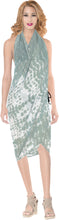 Load image into Gallery viewer, la-leela-women-swimsuit-sarong-wrap-swimwear-pareo-coverup-beach-skirt-78x42-grey_x525