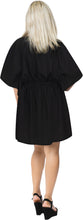 Load image into Gallery viewer, LA LEELA Swimsuit Bathing Suit Bikini Cover UP Black_X787 OSFM 16-32W [XL- 5X]