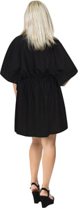 LA LEELA Swimsuit Bathing Suit Bikini Cover UP Black_X787 OSFM 16-32W [XL- 5X]