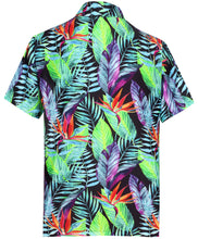 Load image into Gallery viewer, la-leela-shirt-casual-button-down-short-sleeve-beach-shirt-men-aloha-pocket-Shirt-Halloween Black_AA11