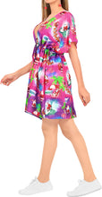 Load image into Gallery viewer, LA LEELA Christmas Women Bikini Cover up Santa OSFM 14-24W[L-3X] Pink_X785