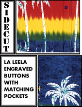Load image into Gallery viewer, la-leela-shirt-casual-button-down-short-sleeve-beach-shirt-men-aloha-pocket-Shirt-Bright Blue_AA107