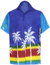 Load image into Gallery viewer, la-leela-shirt-casual-button-down-short-sleeve-beach-shirt-men-aloha-pocket-Shirt-Blue_AA109
