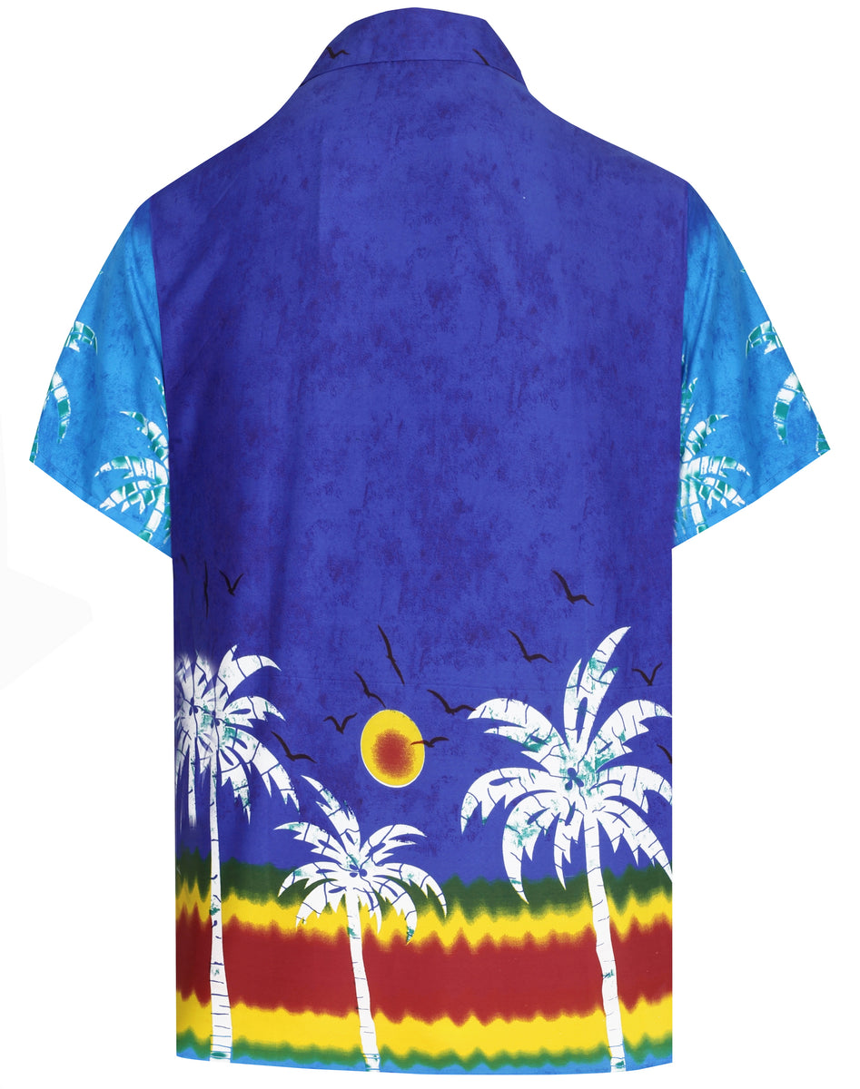 LA LEELA Men's Rainbow Pride Hawaiian Shirt – Unique Front Pocket & Lightweight Camp Shirt For Summer - View #11