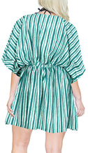 Load image into Gallery viewer, LA LEELA Summer Swim Beach Cover up Swimsuit Teal Blue_X791 OSFM 16-28W [XL- 4X]