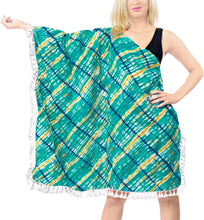 Load image into Gallery viewer, LA LEELA Swimwear Bathing Suit Bikini Cover up Sea Green_X809 OSFM 8-18 [M- XL]