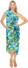 Load image into Gallery viewer, LA LEELA Women&#39;s Multi Wear Beach Sarong Wrap Slit Skirt One Size Ocean, Island View