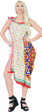 Cargar imagen en el visor de la galería, la-leela-womens-hawaiian-bikini-beach-wrap-sheer-sarong-swimming-bathing-suit-beachwear-swim-dress-pareo-cover-up-long-78x42--white-909671