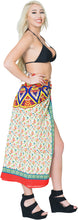 Cargar imagen en el visor de la galería, La Leela Women&#39;s Hawaiian Bikini Beach Wrap Sheer Sarong Swimming Bathing suit Beachwear Swim Dress Pareo Cover up Long 78&quot;X42&quot;  White 909671