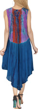 Load image into Gallery viewer, LA LEELA Plus Size Dress for Women Party Beachwear Blue_Y478 OSFM 14-20W [L- 2X]
