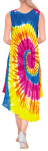 Load image into Gallery viewer, LA LEELA Women&#39;s Swing Skater Hand Tie Dye Beach Dress Large-X-Large Blue_AA277